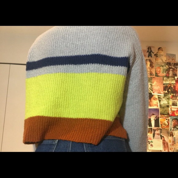 Garage Cropped Striped Knit Sweater - Picture 3 of 4